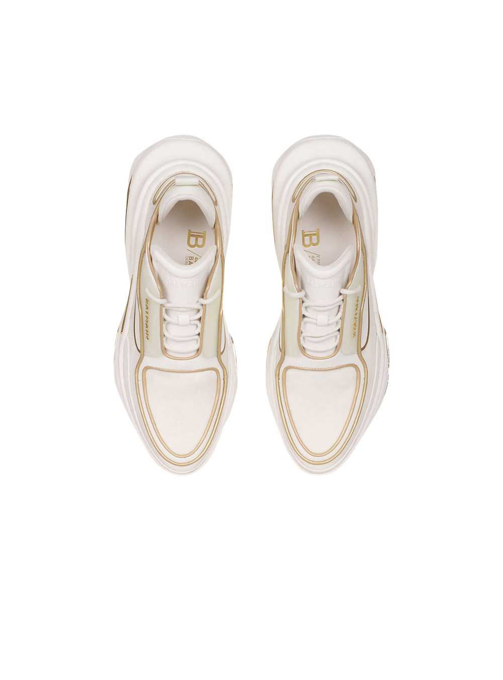 Balmain Leather And Neoprene B-bold Low-top Sneakers White | XCLIESK-69