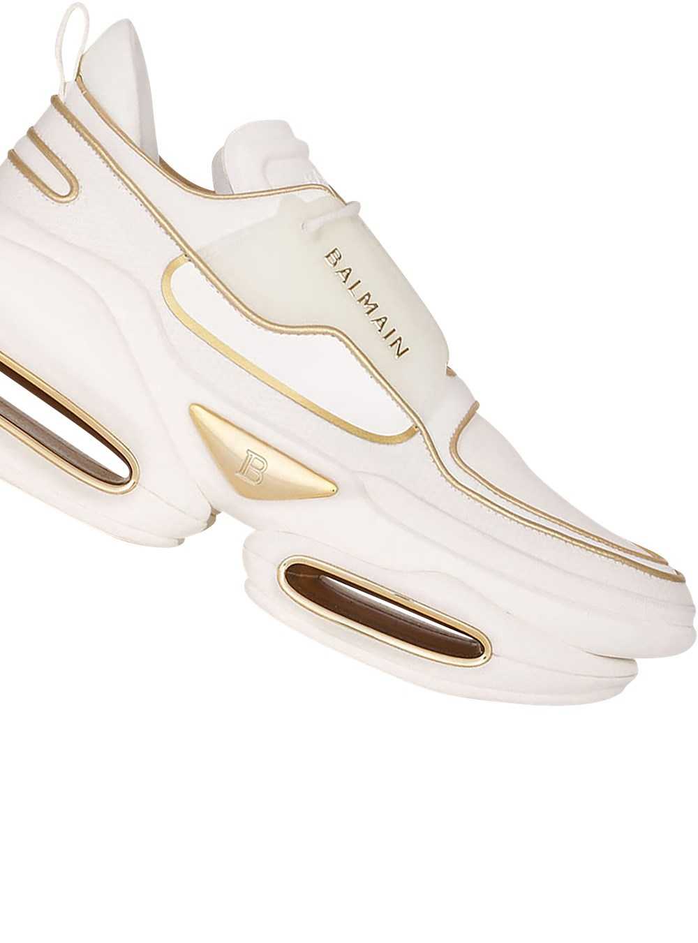 Balmain Leather And Neoprene B-bold Low-top Sneakers White | XCLIESK-69