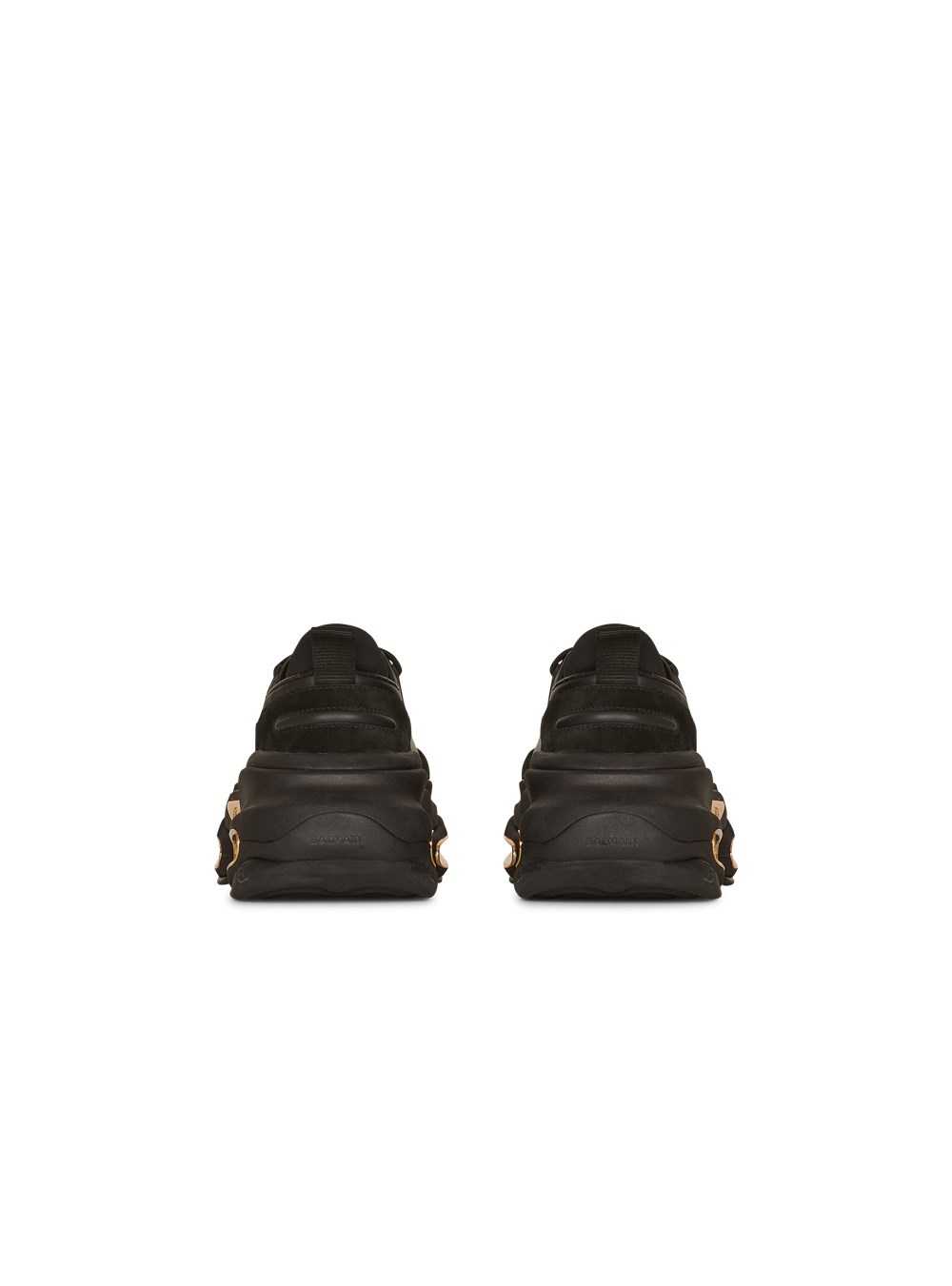 Balmain Leather And Suede B-bold Low-top Sneakers Black | AEDTPNV-04