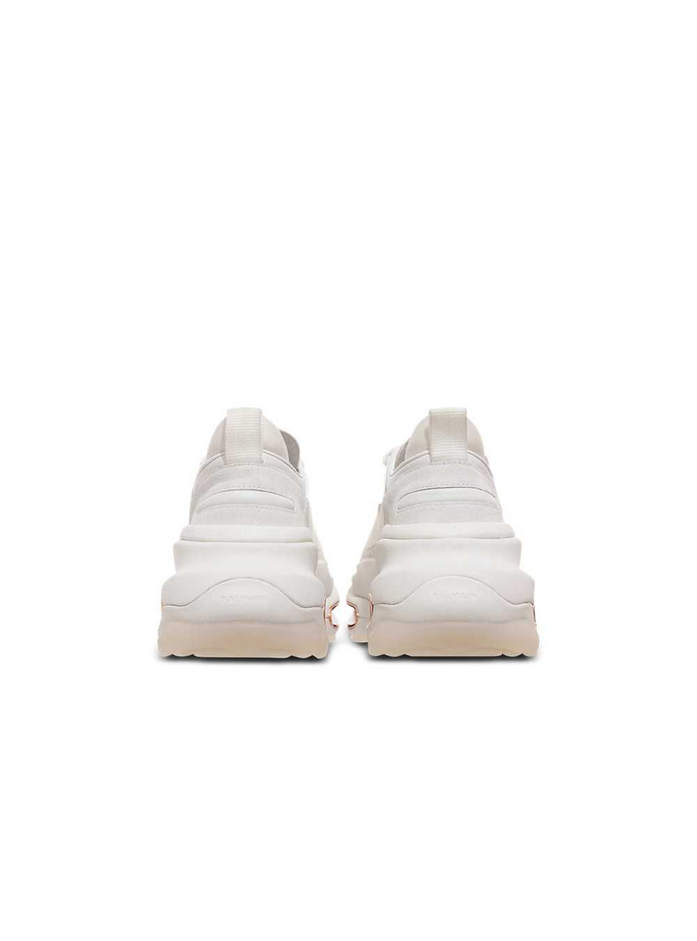 Balmain Leather And Suede B-bold Low-top Sneakers White | HUJZPDG-56