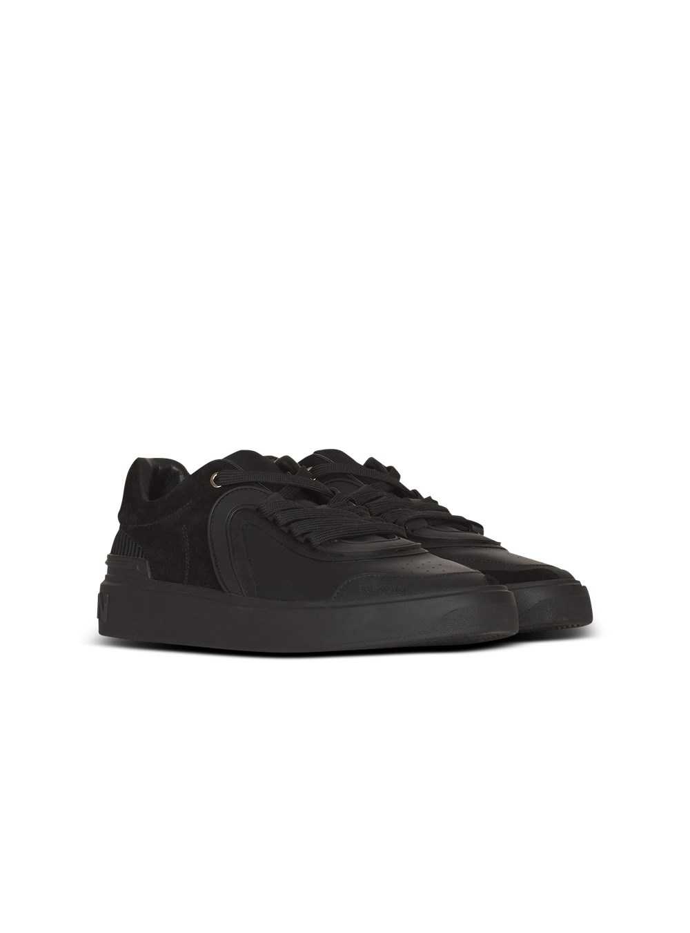 Balmain Leather And Suede B-skate Sneakers Black | FQCVDXJ-24