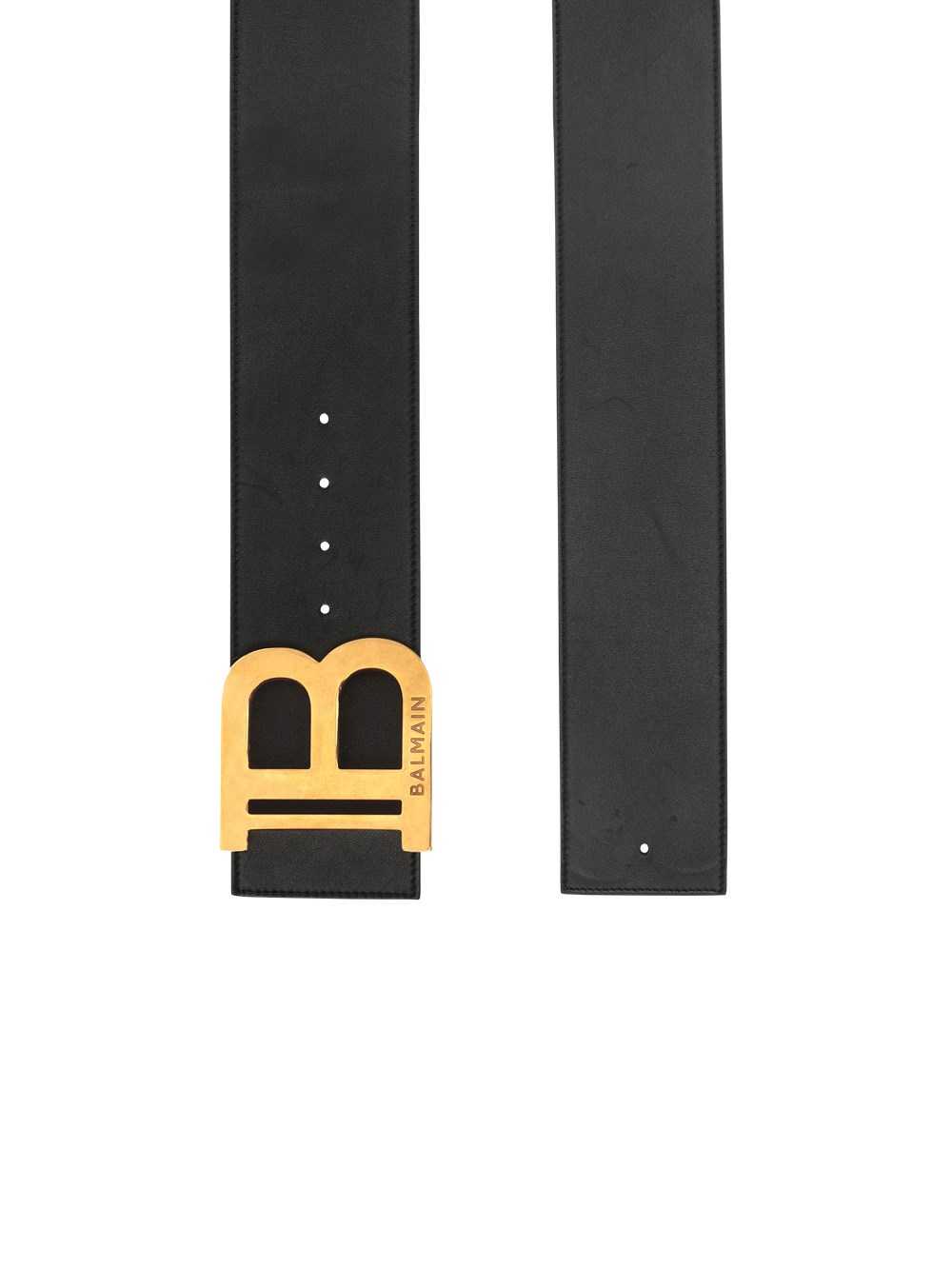 Balmain Leather B-belt Belt Black | RGNCIUL-34