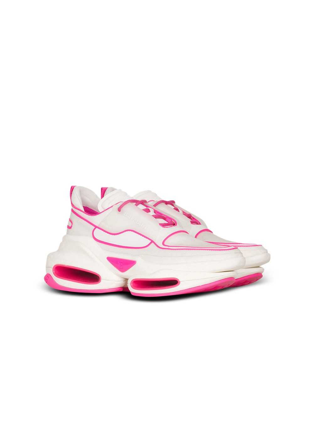 Balmain Leather B-bold Low-top Sneakers Pink | LDZFKVO-79