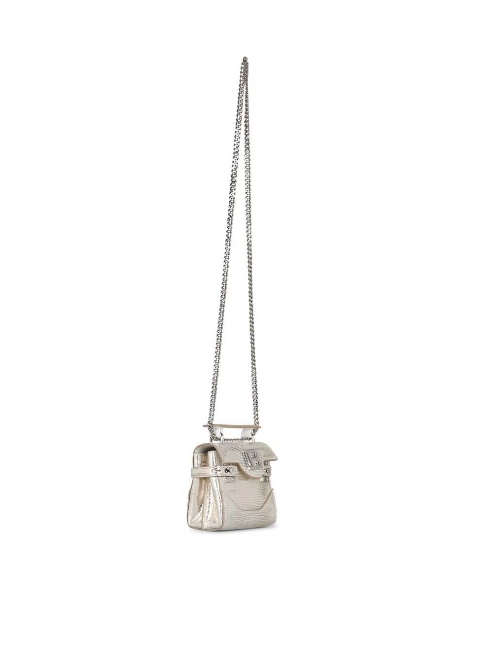 Balmain Leather B-buzz Mini Bag Silver | LRBMXSK-19