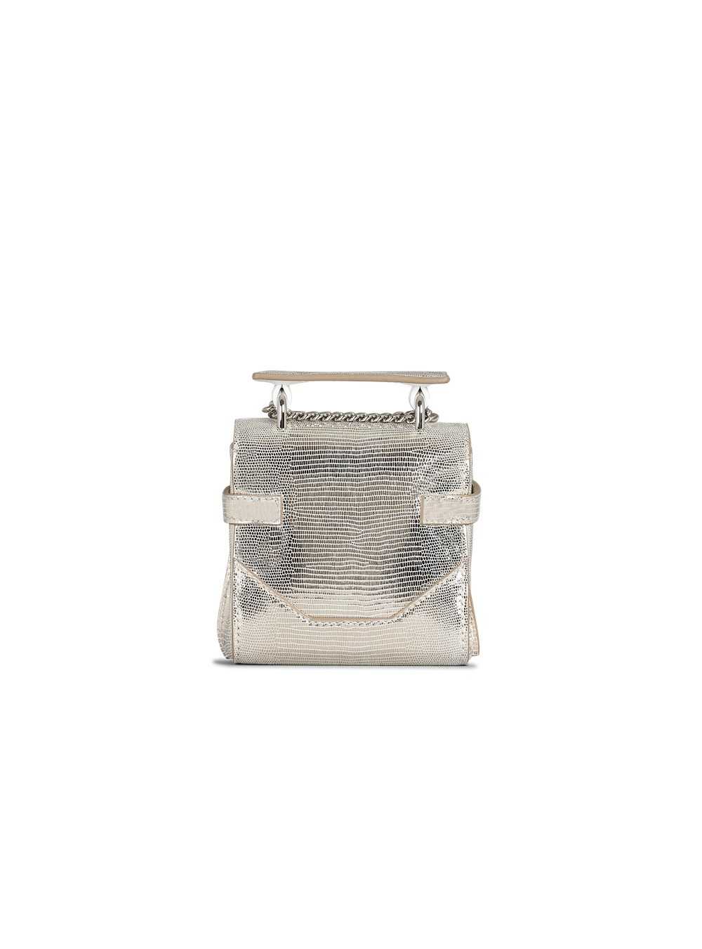 Balmain Leather B-buzz Mini Bag Silver | LRBMXSK-19