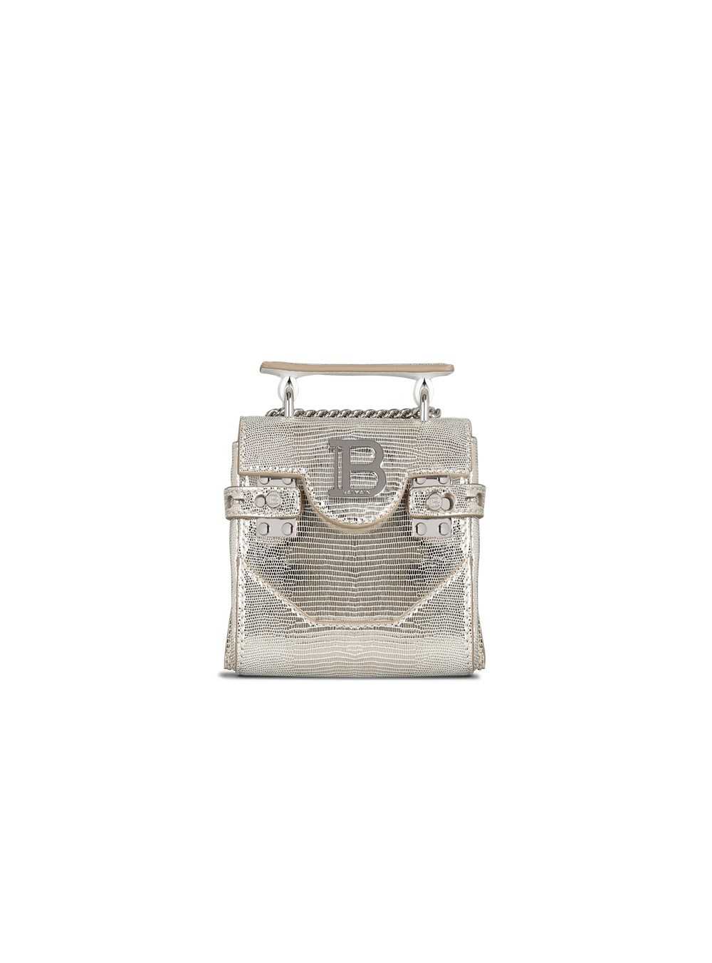 Balmain Leather B-buzz Mini Bag Silver | LRBMXSK-19