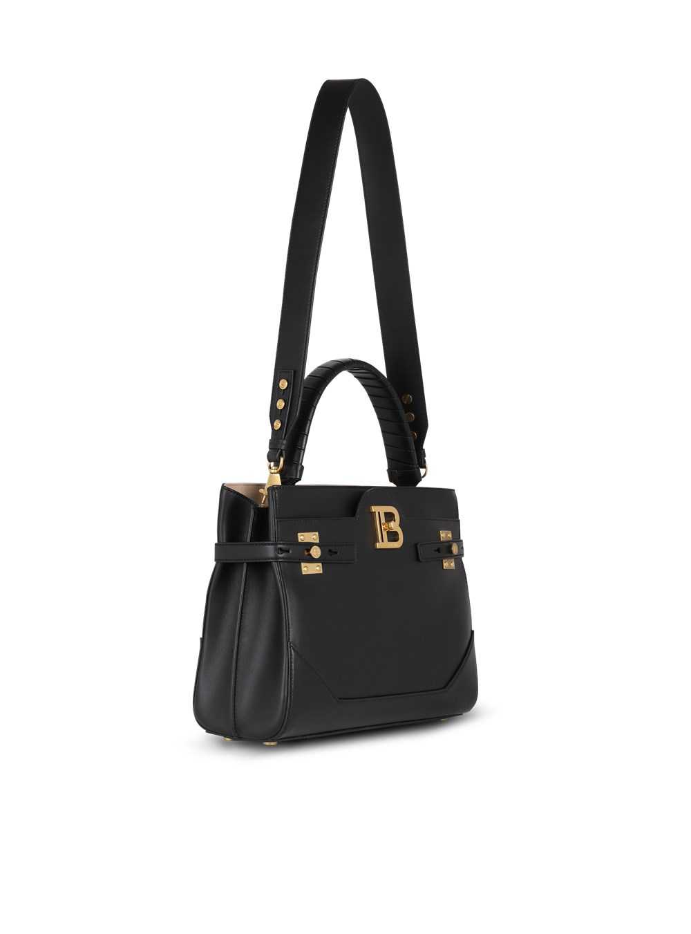 Balmain Leather B-buzz Top Handle Bag Black | EJFGLDQ-63