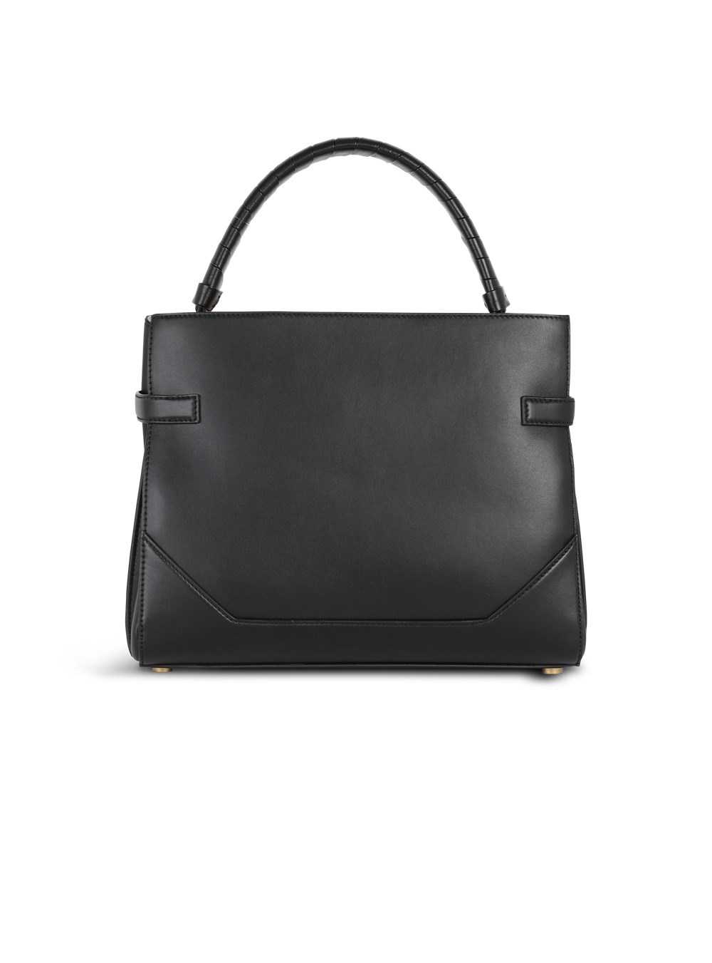 Balmain Leather B-buzz Top Handle Bag Black | EJFGLDQ-63