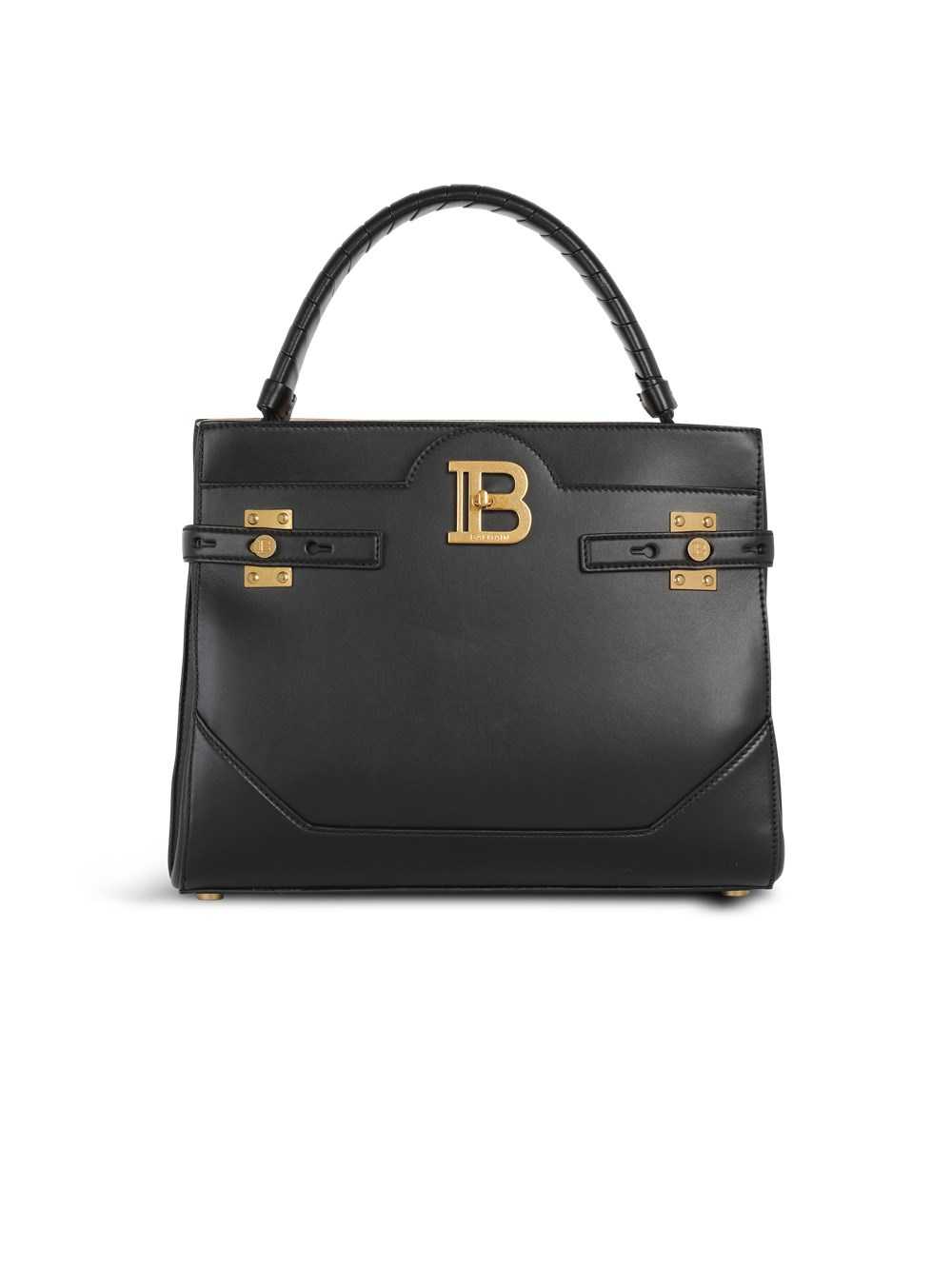 Balmain Leather B-buzz Top Handle Bag Black | EJFGLDQ-63