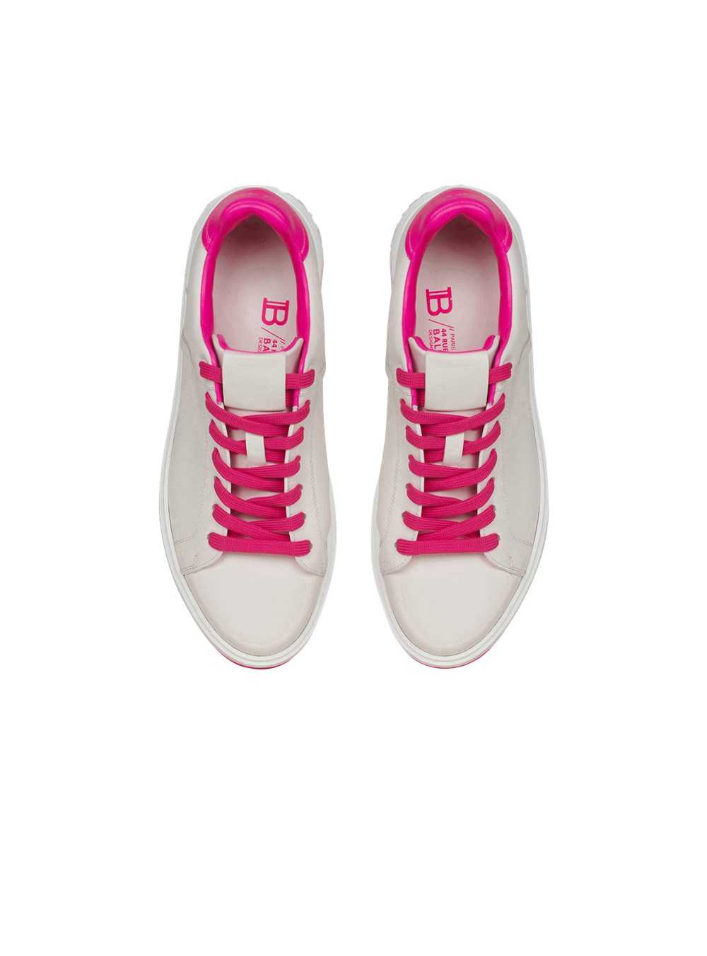 Balmain Leather B-court Sneakers Pink | KEODTQC-20