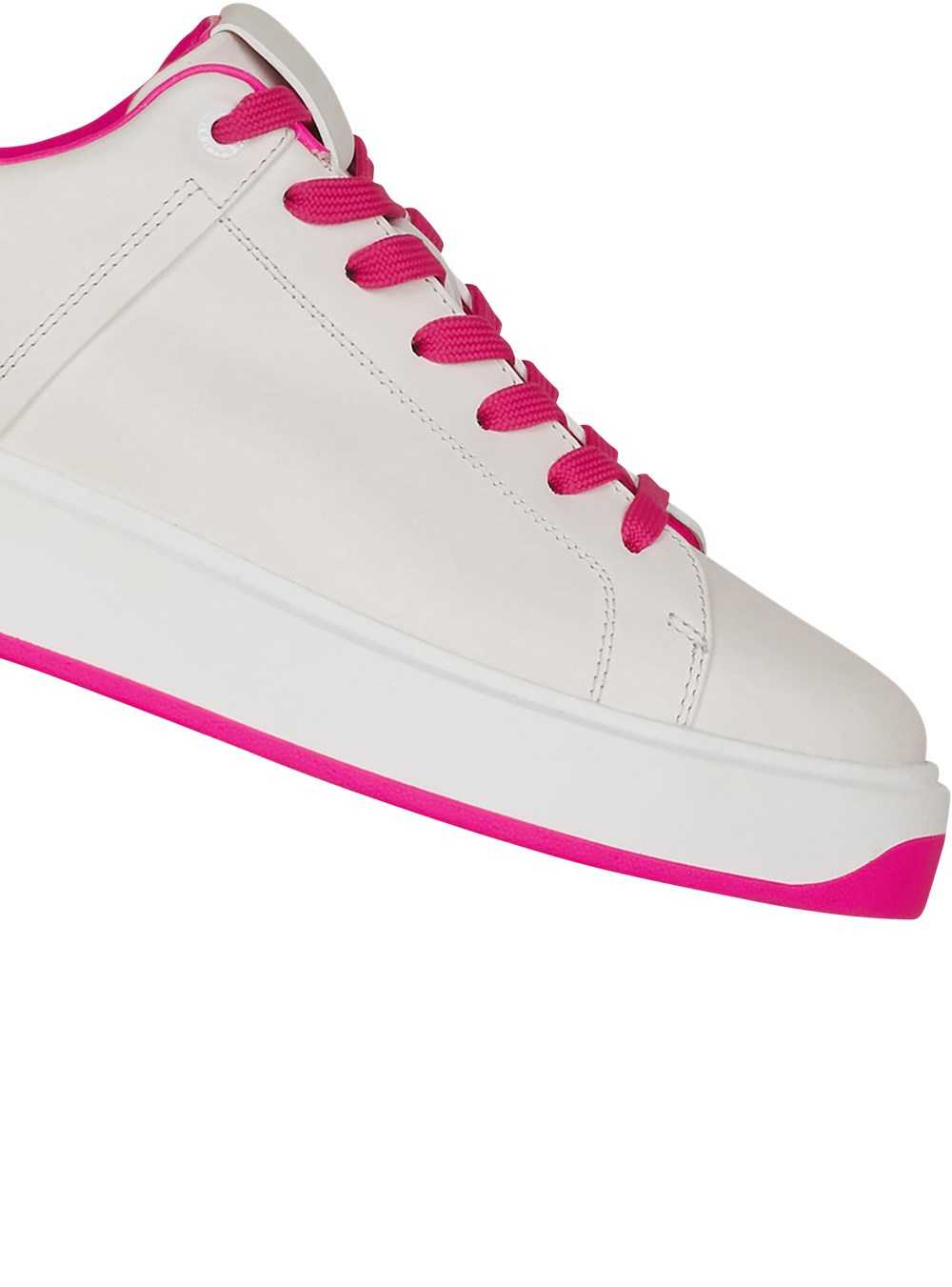 Balmain Leather B-court Sneakers Pink | KEODTQC-20