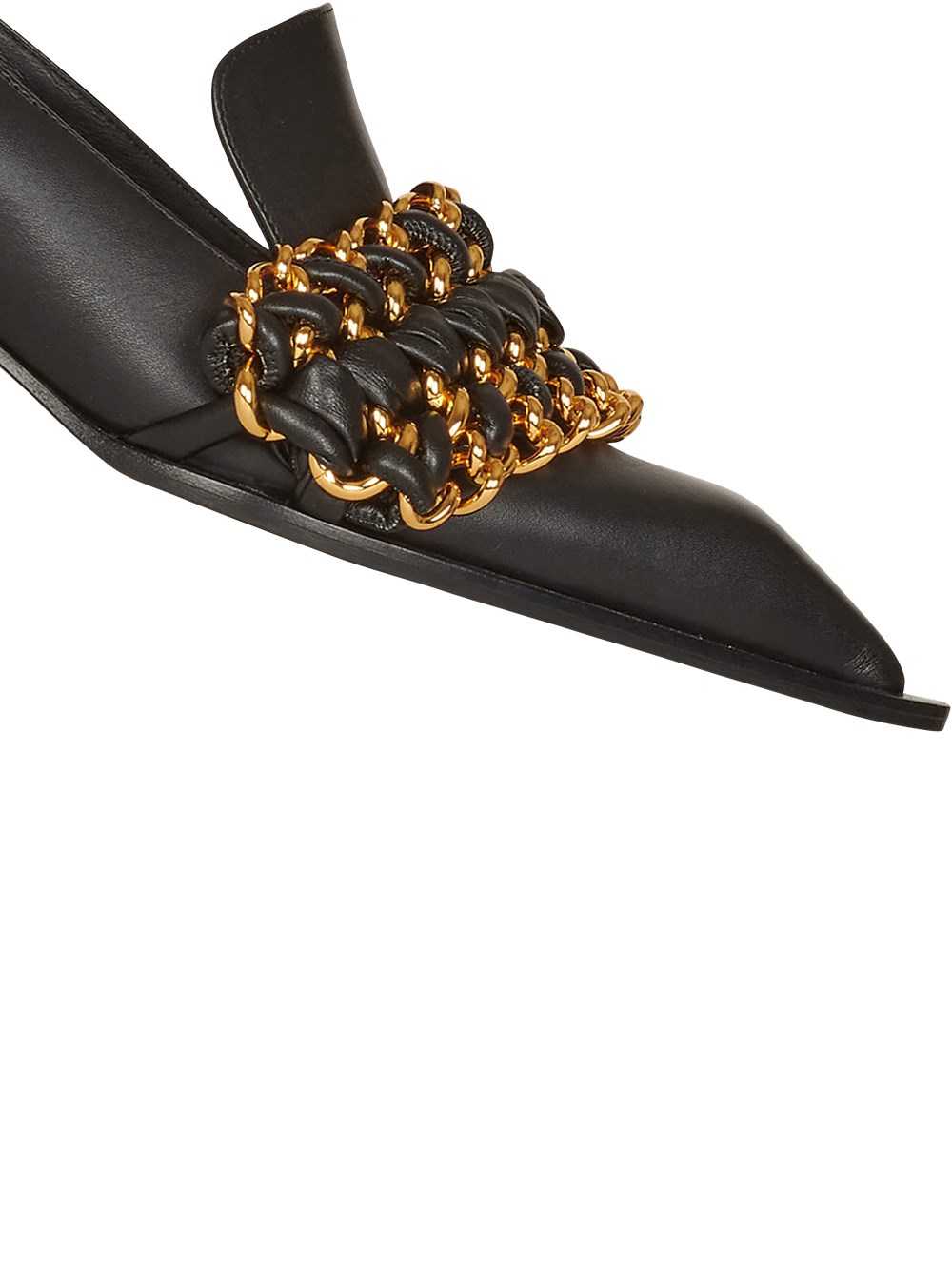 Balmain Leather Coin Loafers With Gold-tone Chains Black | DAMTHYK-89