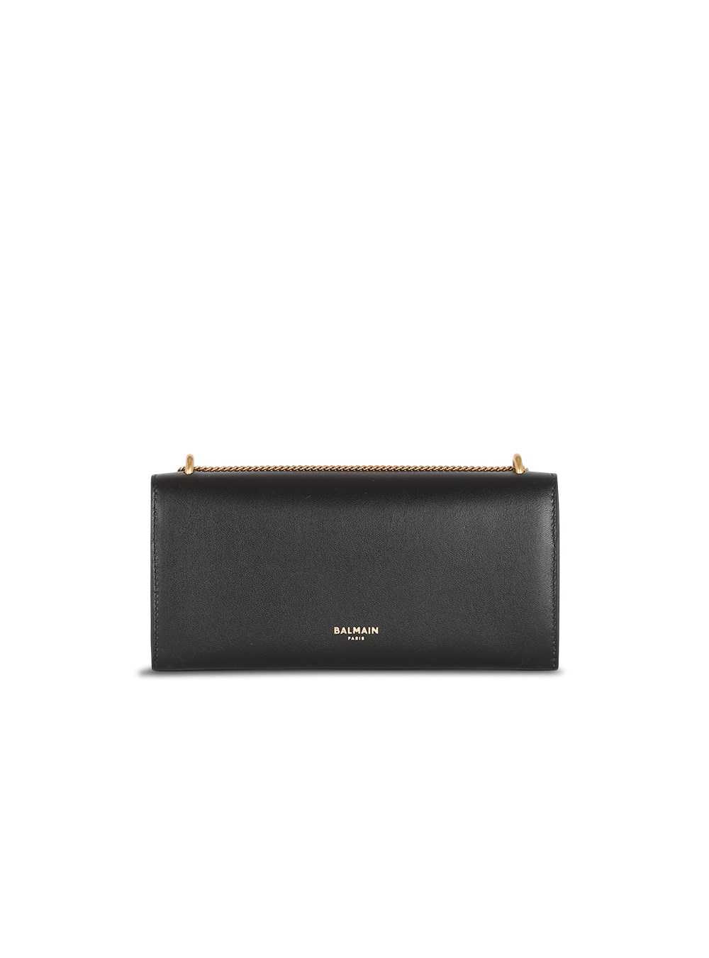 Balmain Leather Coin Wallet Black | HTWYXKE-57