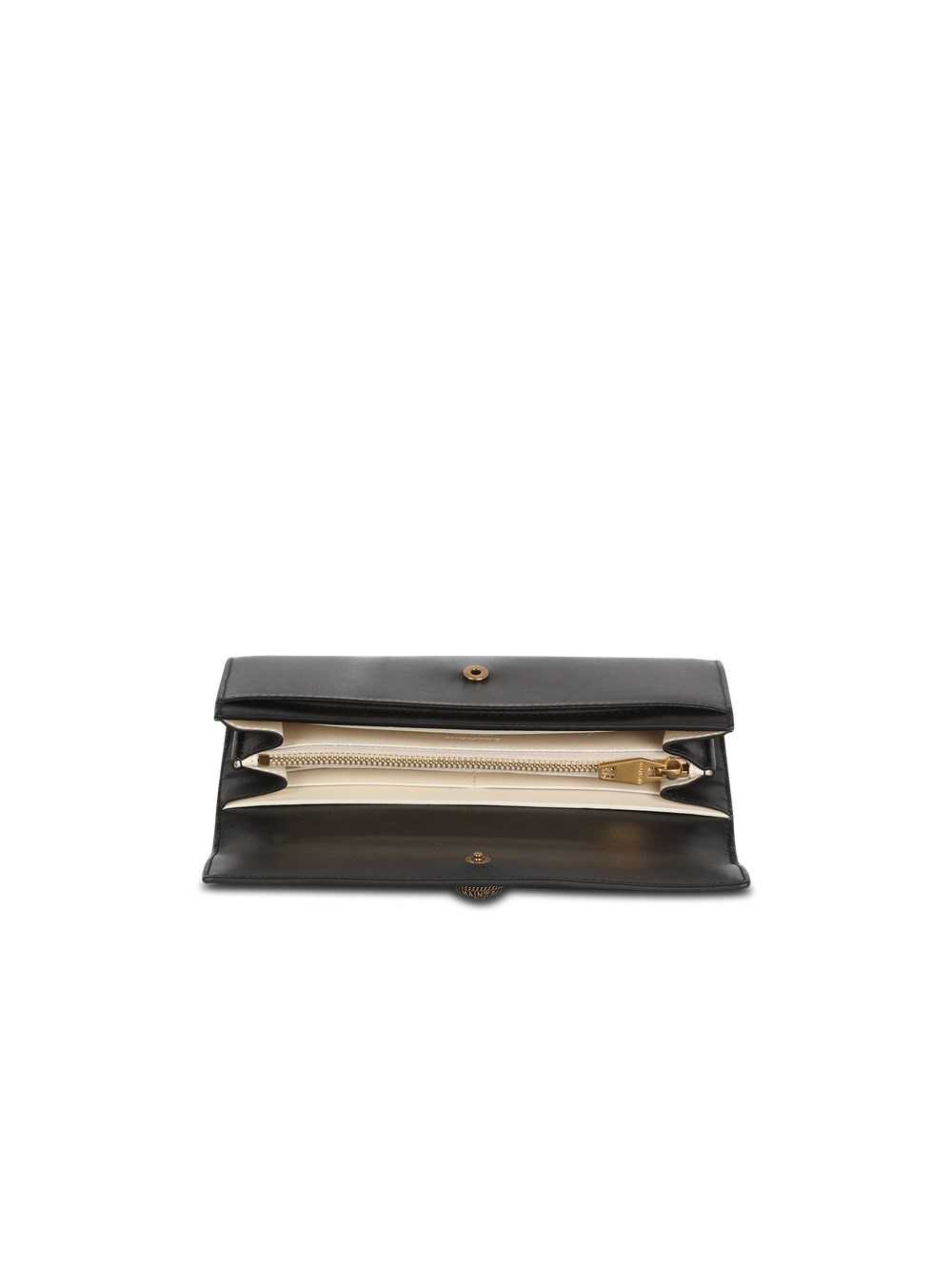 Balmain Leather Coin Wallet Black | HTWYXKE-57