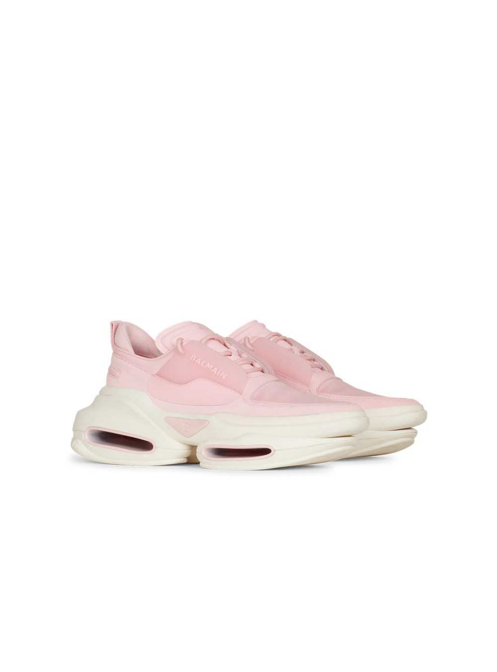 Balmain Leather, Metal And Suede B-bold Low-top Sneakers Pink | CQRHGXD-93