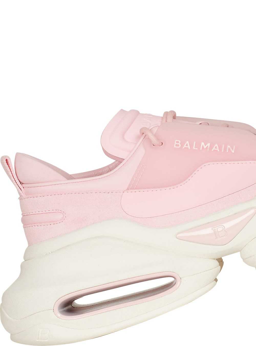 Balmain Leather, Metal And Suede B-bold Low-top Sneakers Pink | CQRHGXD-93