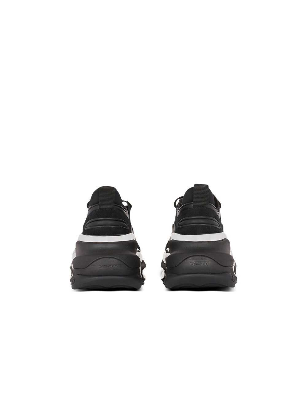 Balmain Leather, Metal And Suede B-bold Low-top Sneakers Black | JDBASOF-09