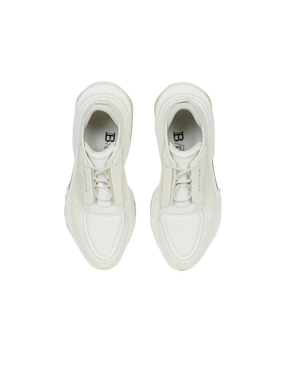 Balmain Leather, Neoprene And Suede B-bold Low-top Sneakers White | OGZYVFS-05