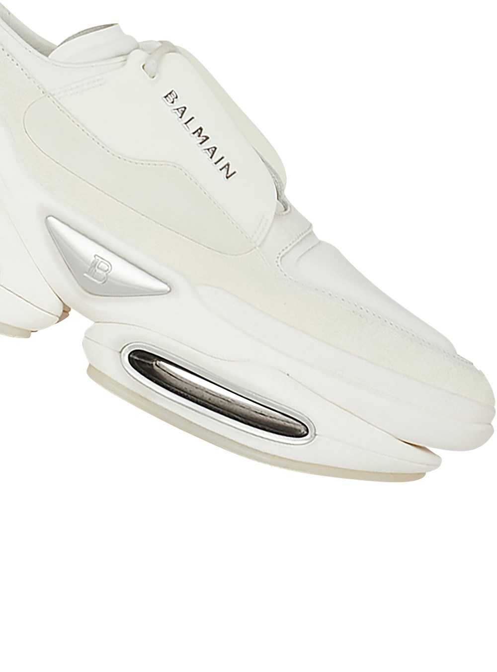 Balmain Leather, Neoprene And Suede B-bold Low-top Sneakers White | OGZYVFS-05