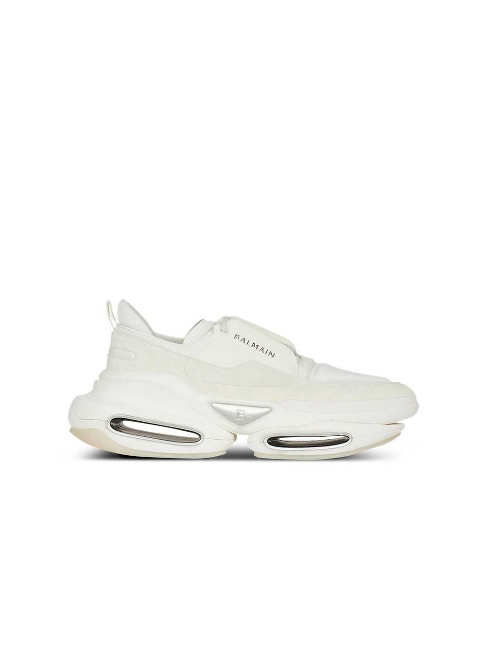 Balmain Leather, Neoprene And Suede B-bold Low-top Sneakers White | OGZYVFS-05