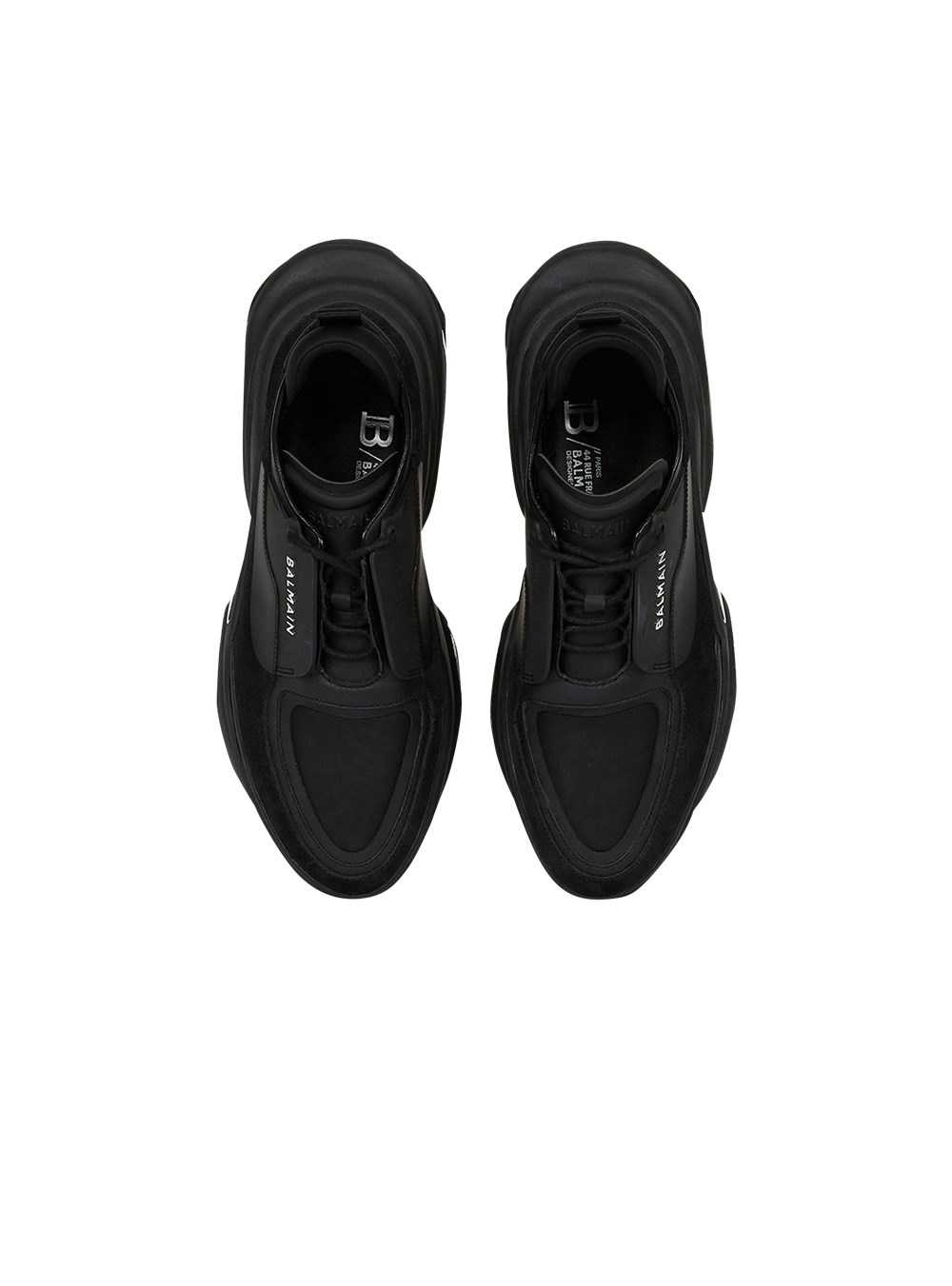 Balmain Leather, Neoprene And Suede B-bold Low-top Sneakers Black | QXSTOLJ-95