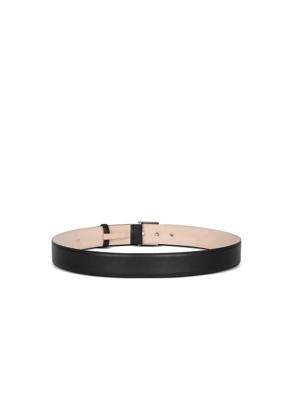 Balmain Leather Pb Belt Belt Black | SQPKGZT-32