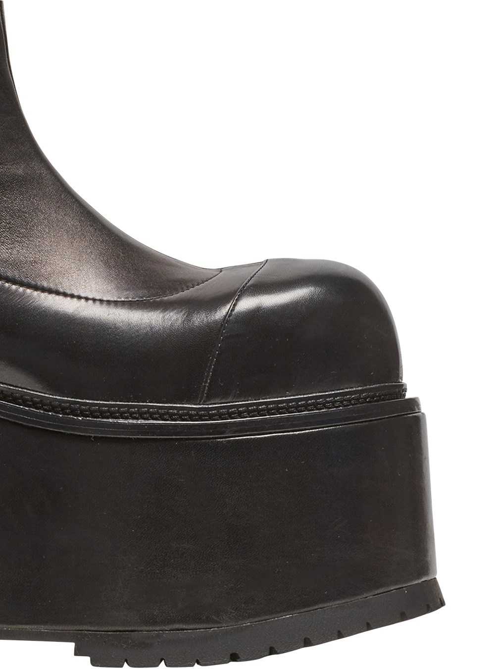 Balmain Leather Platform Boots Black | SAHETDL-80