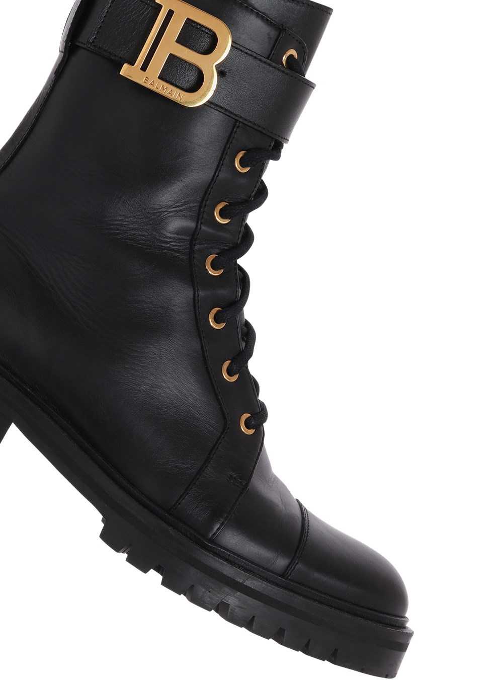 Balmain Leather Ranger Romy Ankle Boots Black | ADKBGUV-70