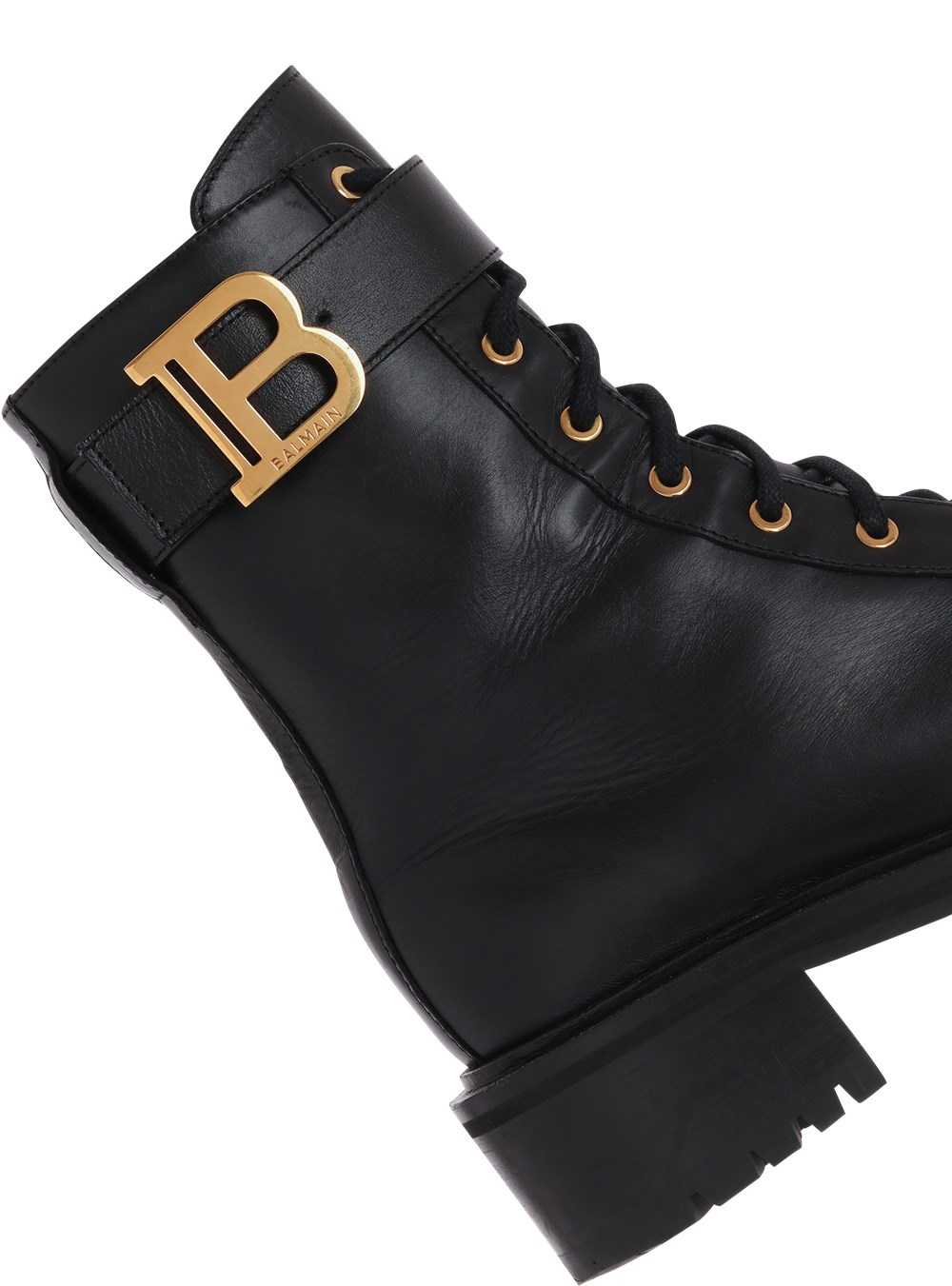 Balmain Leather Ranger Romy Ankle Boots Black | ADKBGUV-70