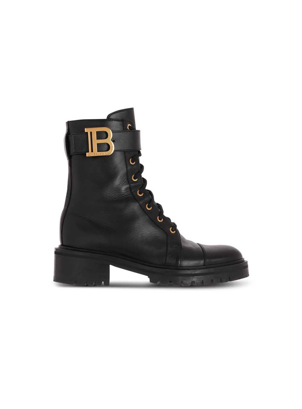 Balmain Leather Ranger Romy Ankle Boots Black | ADKBGUV-70