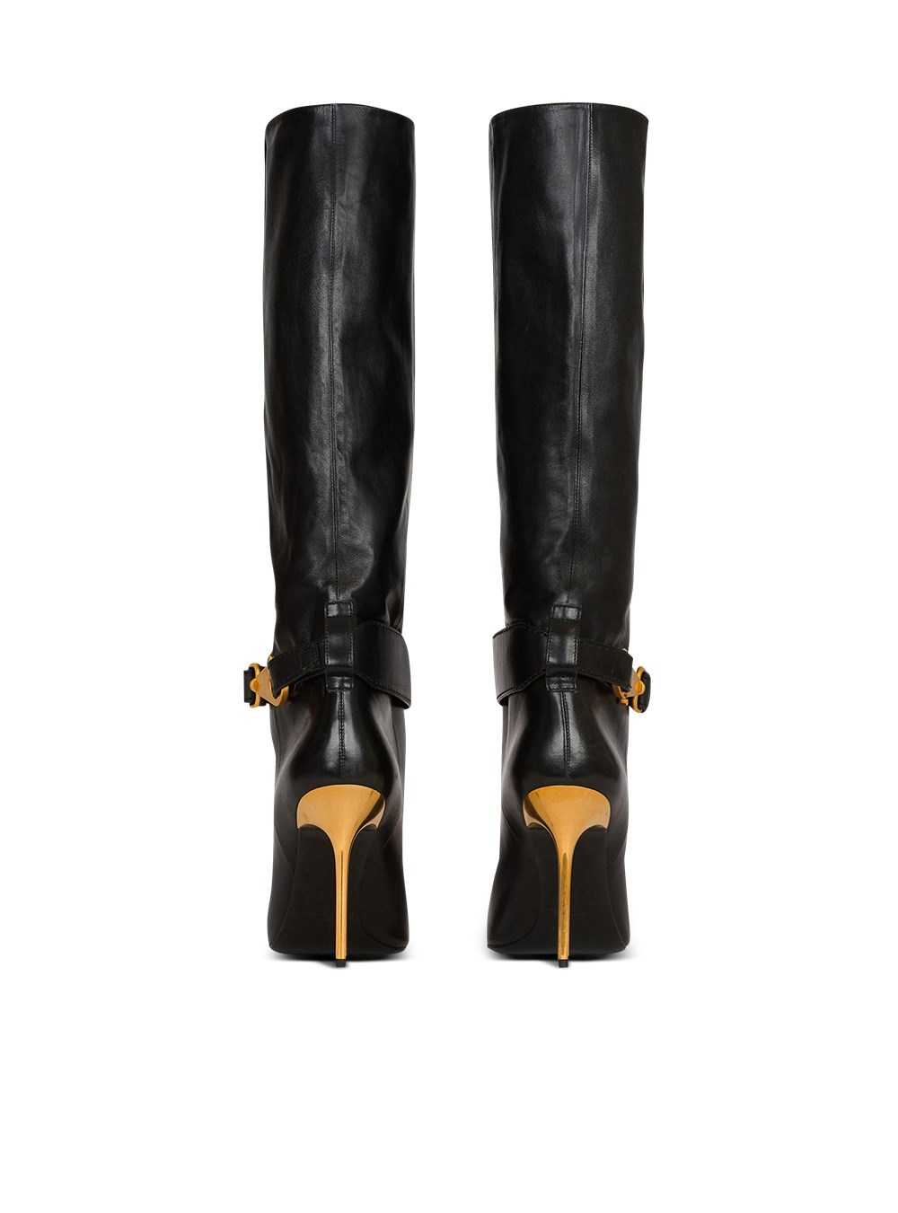 Balmain Leather Robin Boots Black | JTZCNWO-24