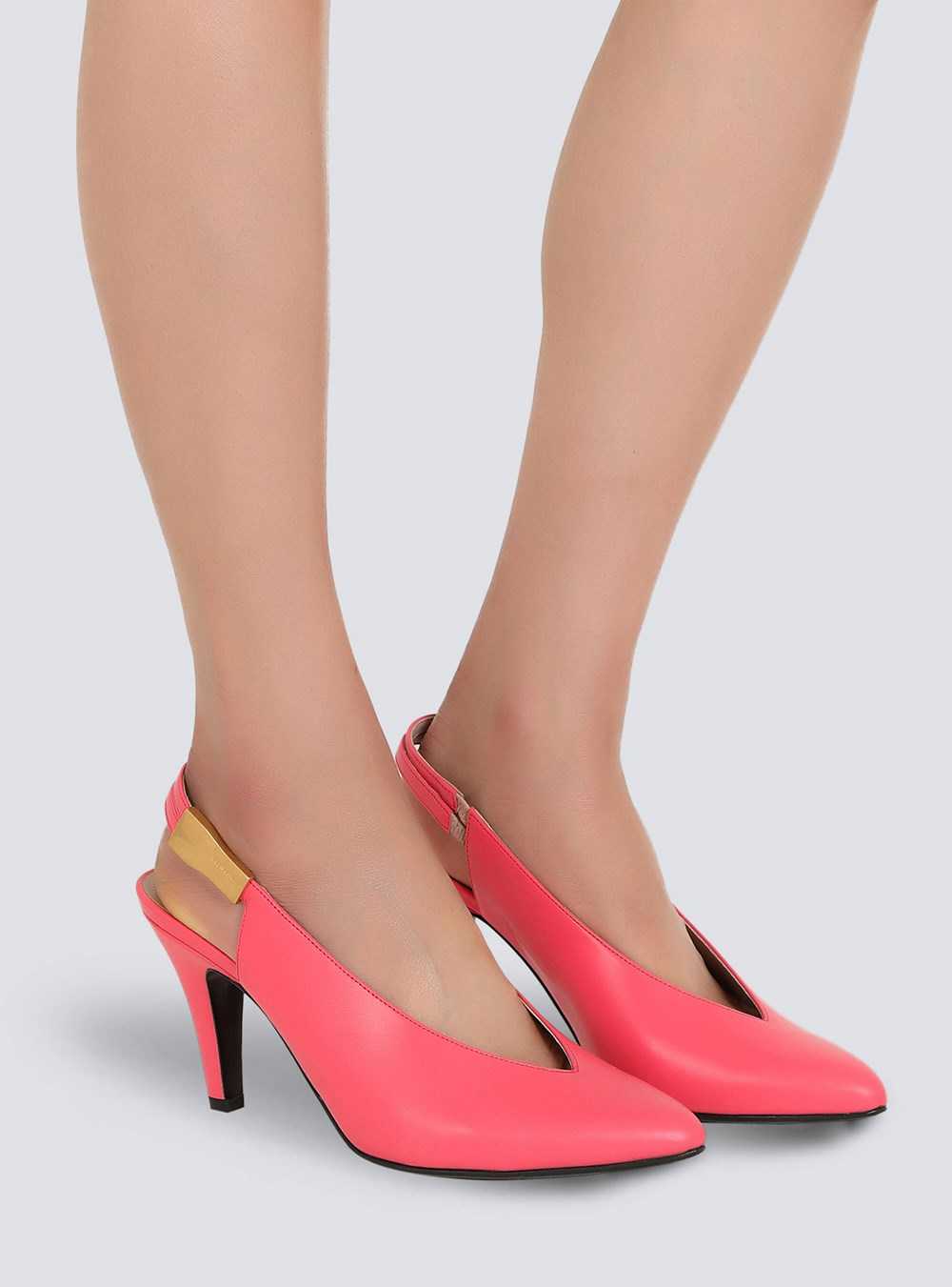 Balmain Leather Tara Pumps Pink | ZCOAHJF-85