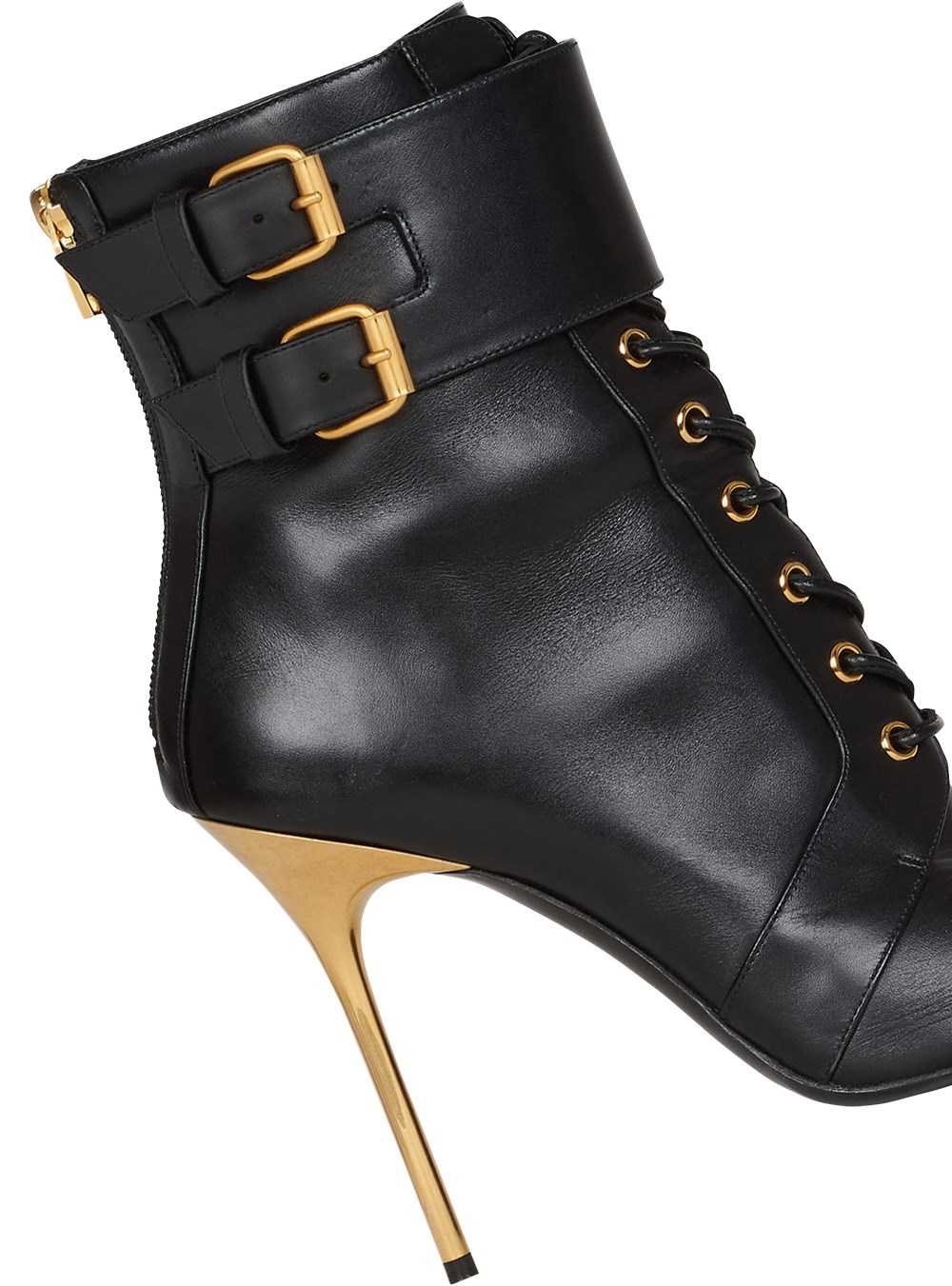 Balmain Leather Uria Ankle Boots Black | RCYFVTO-15