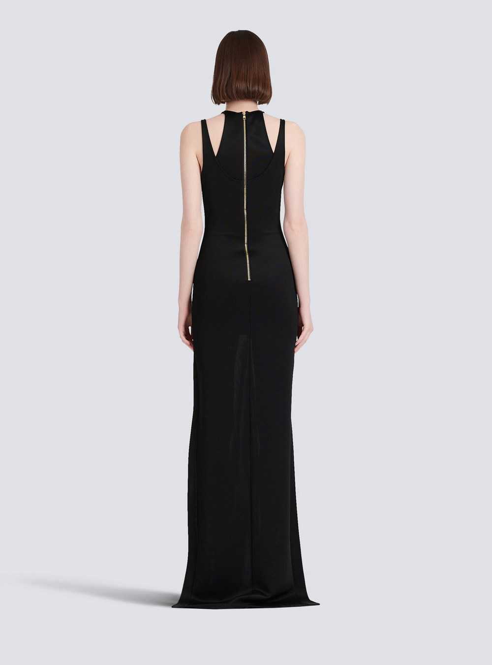 Balmain Long Jersey Dress Black | SAOMCVK-96