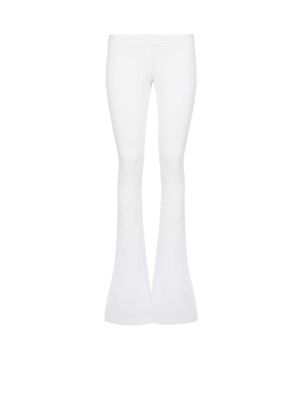 Balmain Low-rise Wool Bootcut Pants White | JABFMWU-65