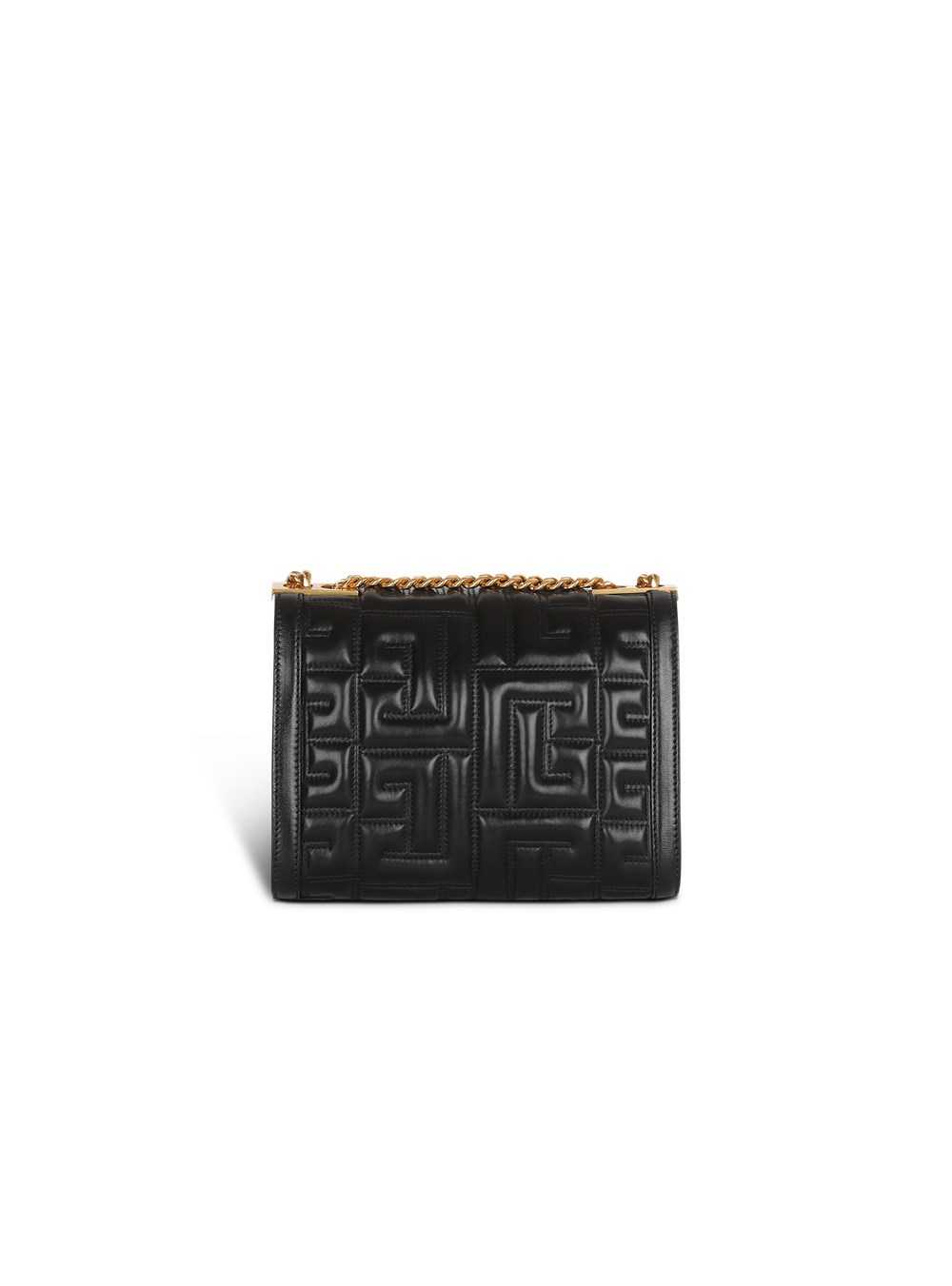 Balmain Medium-sized Quilted Leather 1945 Bag Black | UZKIEGX-37