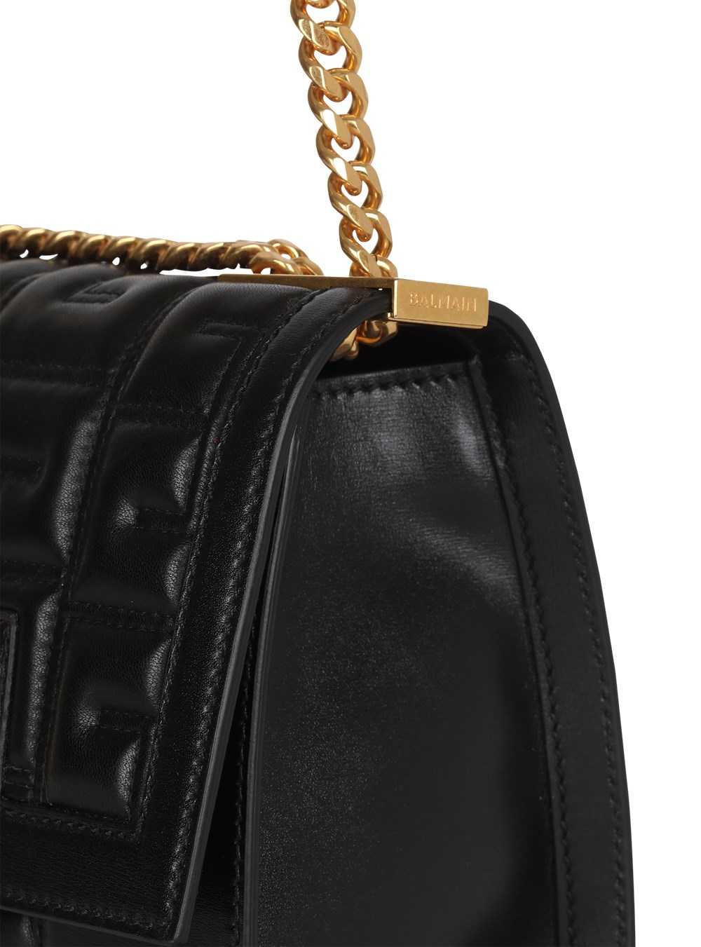 Balmain Medium-sized Quilted Leather 1945 Bag Black | UZKIEGX-37