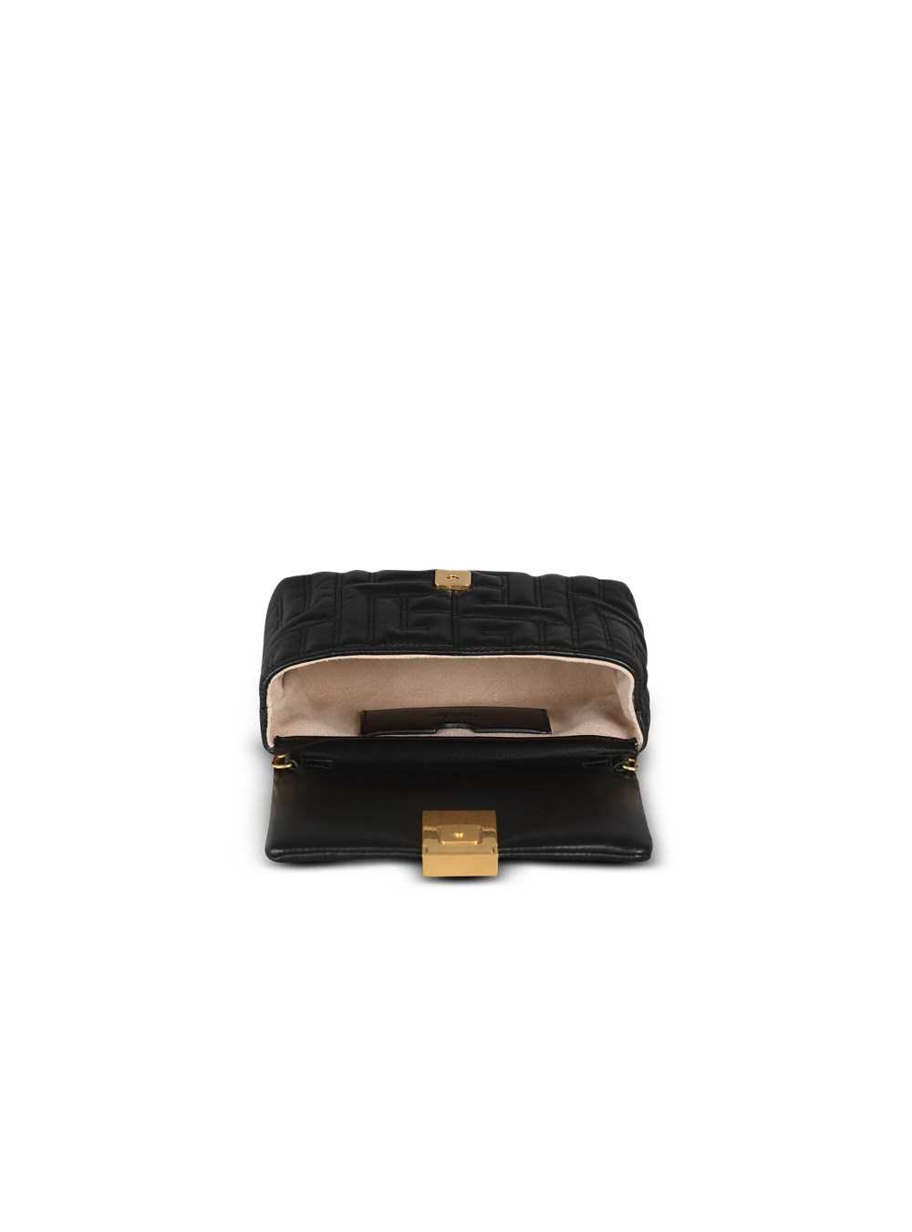 Balmain Mini 1945 Soft Bag In Quilted Leather Black | SKNJCPQ-61