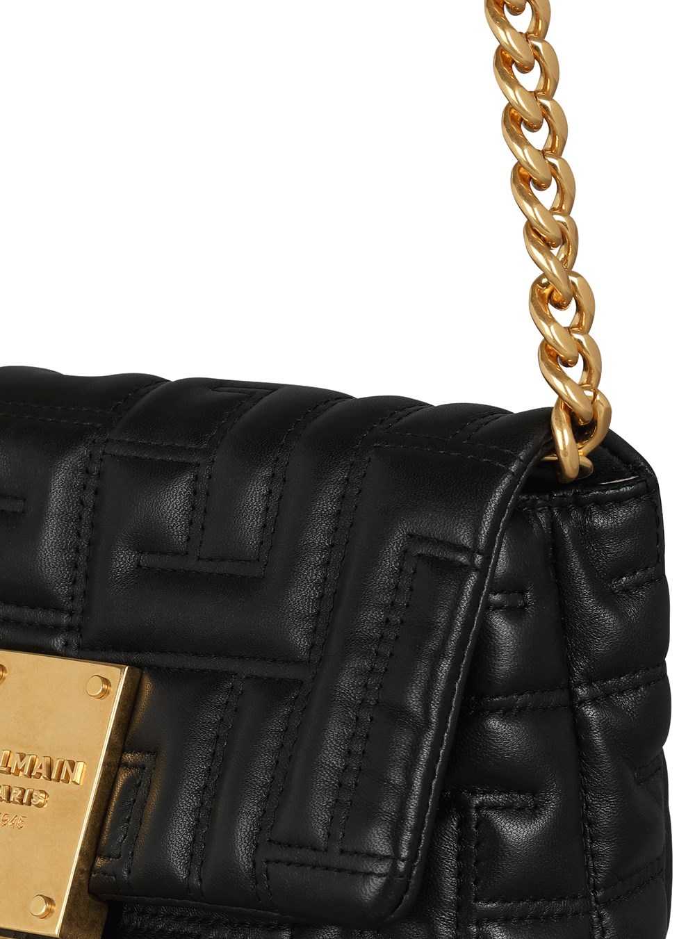 Balmain Mini 1945 Soft Bag In Quilted Leather Black | SKNJCPQ-61