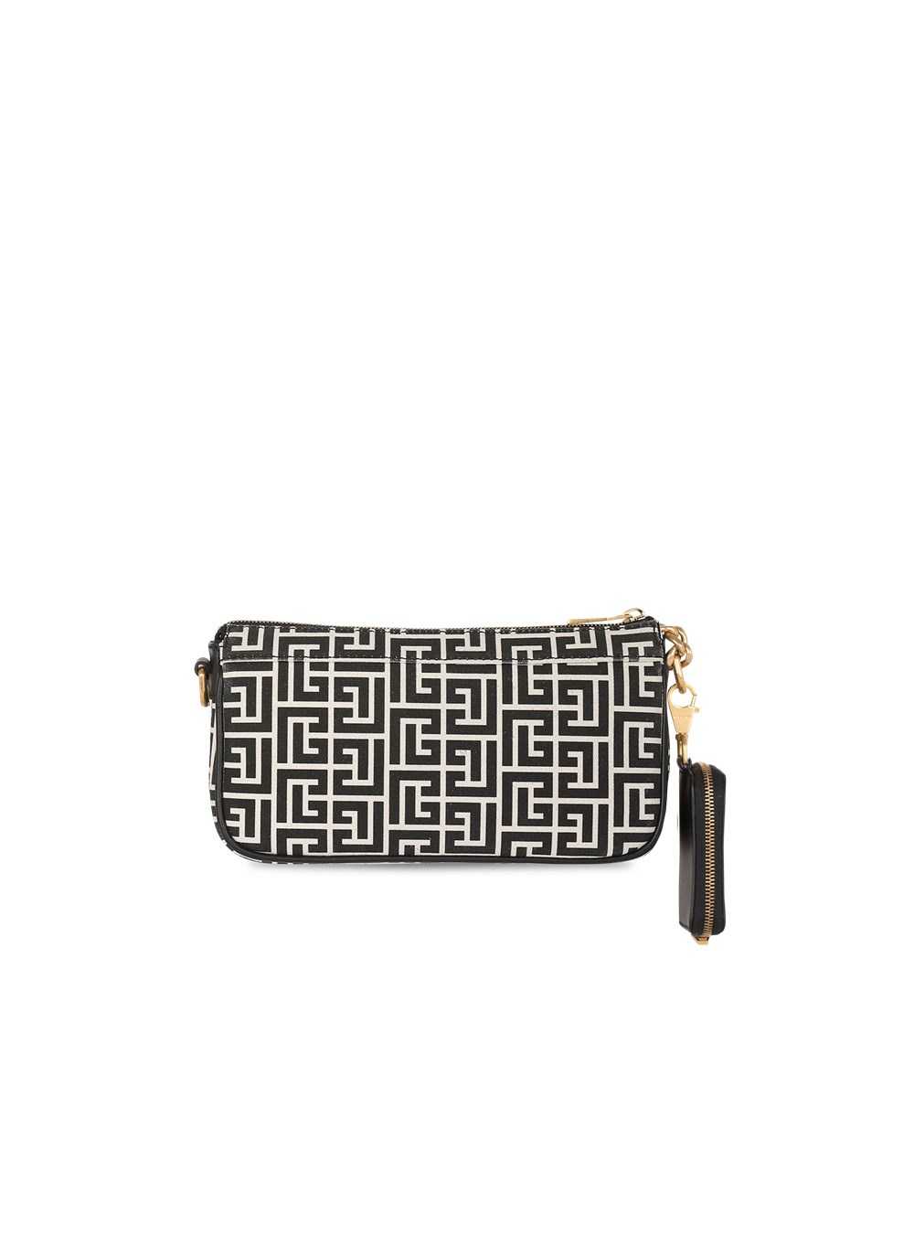 Balmain Monogram Canvas B-army Clutch Bag Black | BGSIHLR-84