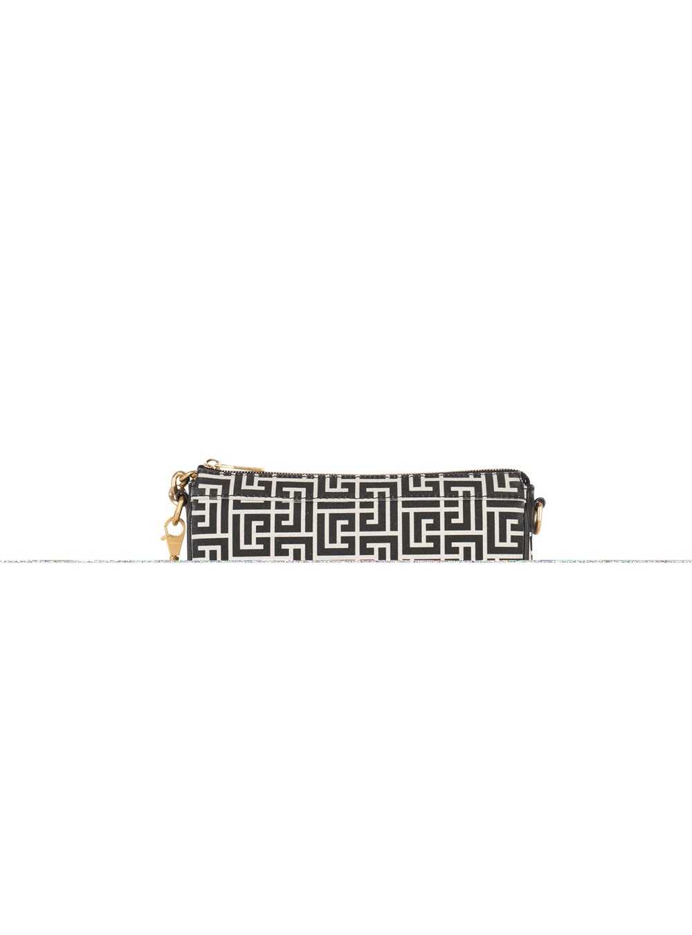 Balmain Monogram Canvas B-army Clutch Bag Black | BGSIHLR-84