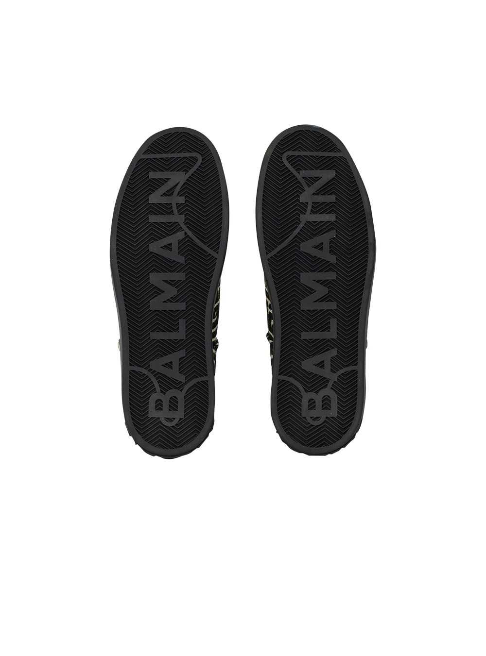 Balmain Monogram Jacquard B-court Sneakers Black | NQLKTDC-71