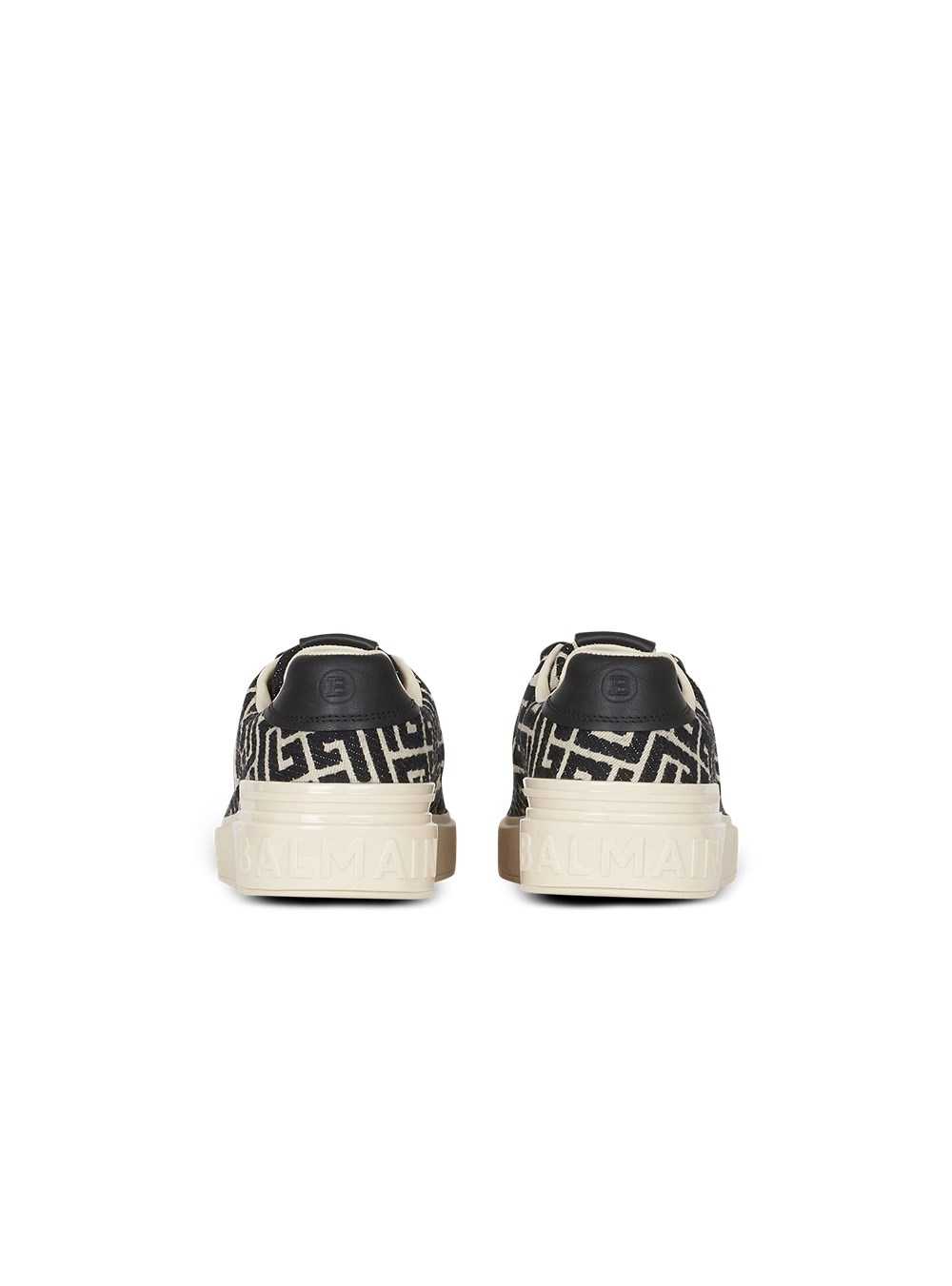 Balmain Monogram Jacquard B-court Sneakers White | VJLEHMP-72