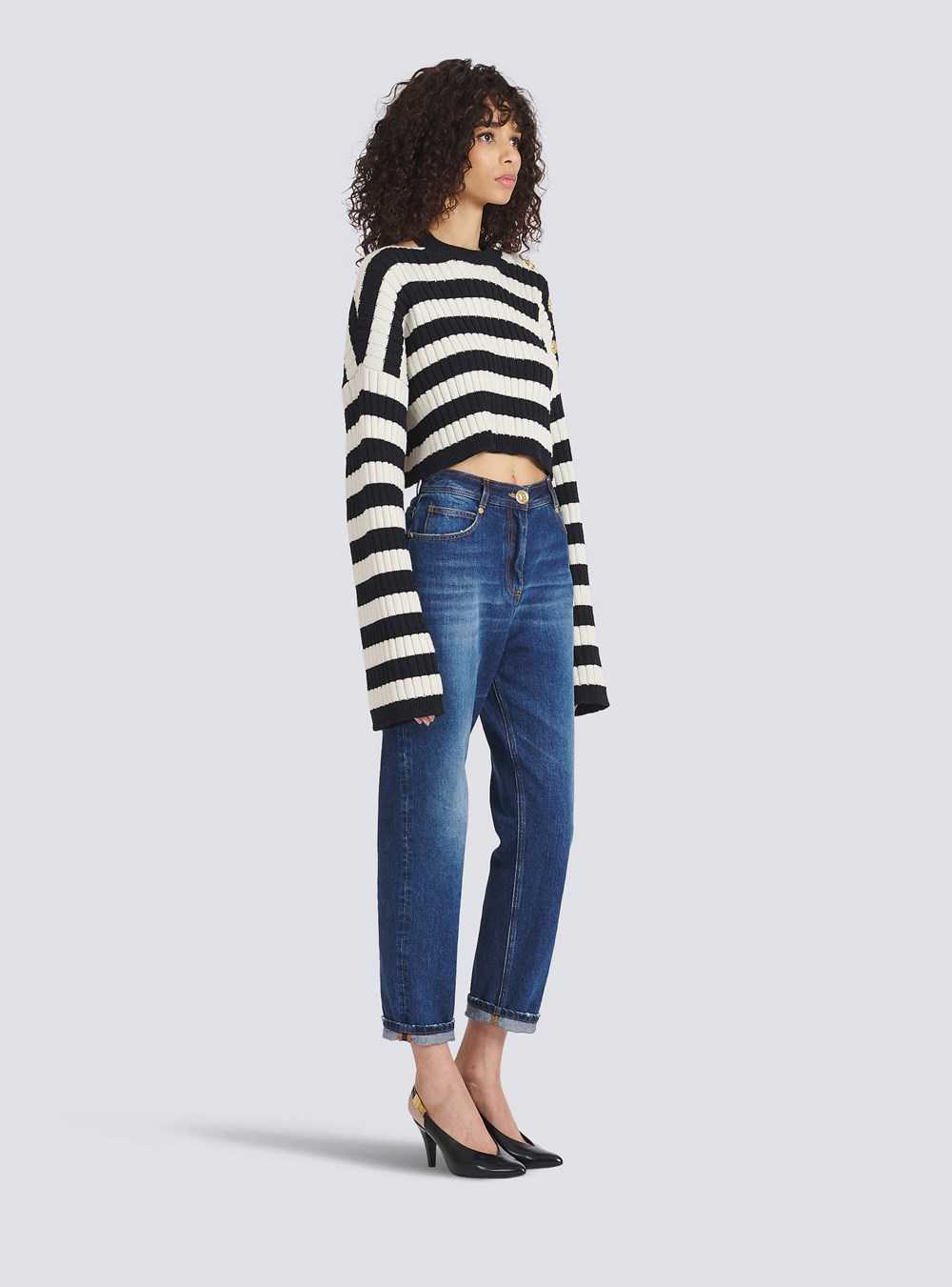 Balmain Nautical Sweater Black | IQSDLPT-56