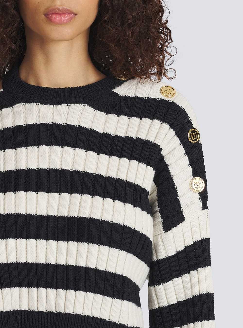 Balmain Nautical Sweater Black | IQSDLPT-56