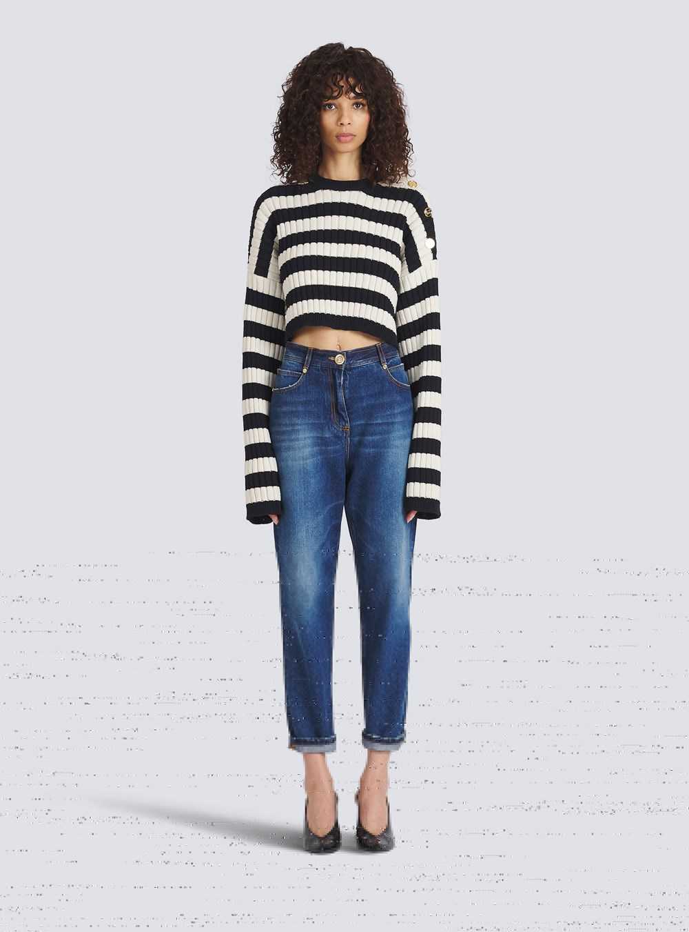 Balmain Nautical Sweater Black | IQSDLPT-56