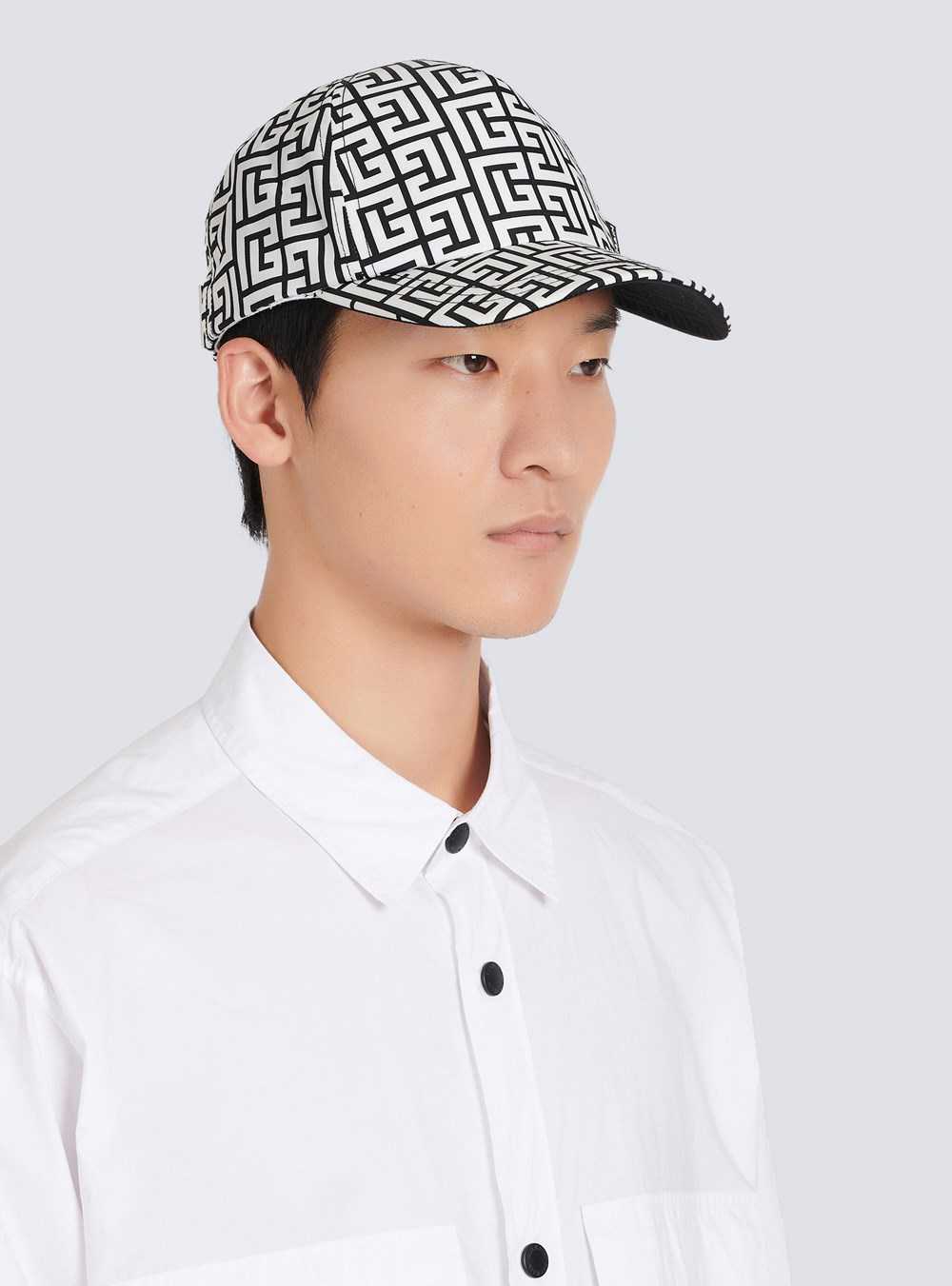 Balmain Nylon Cap With Balmain Monogram Black | UQKMTZG-94