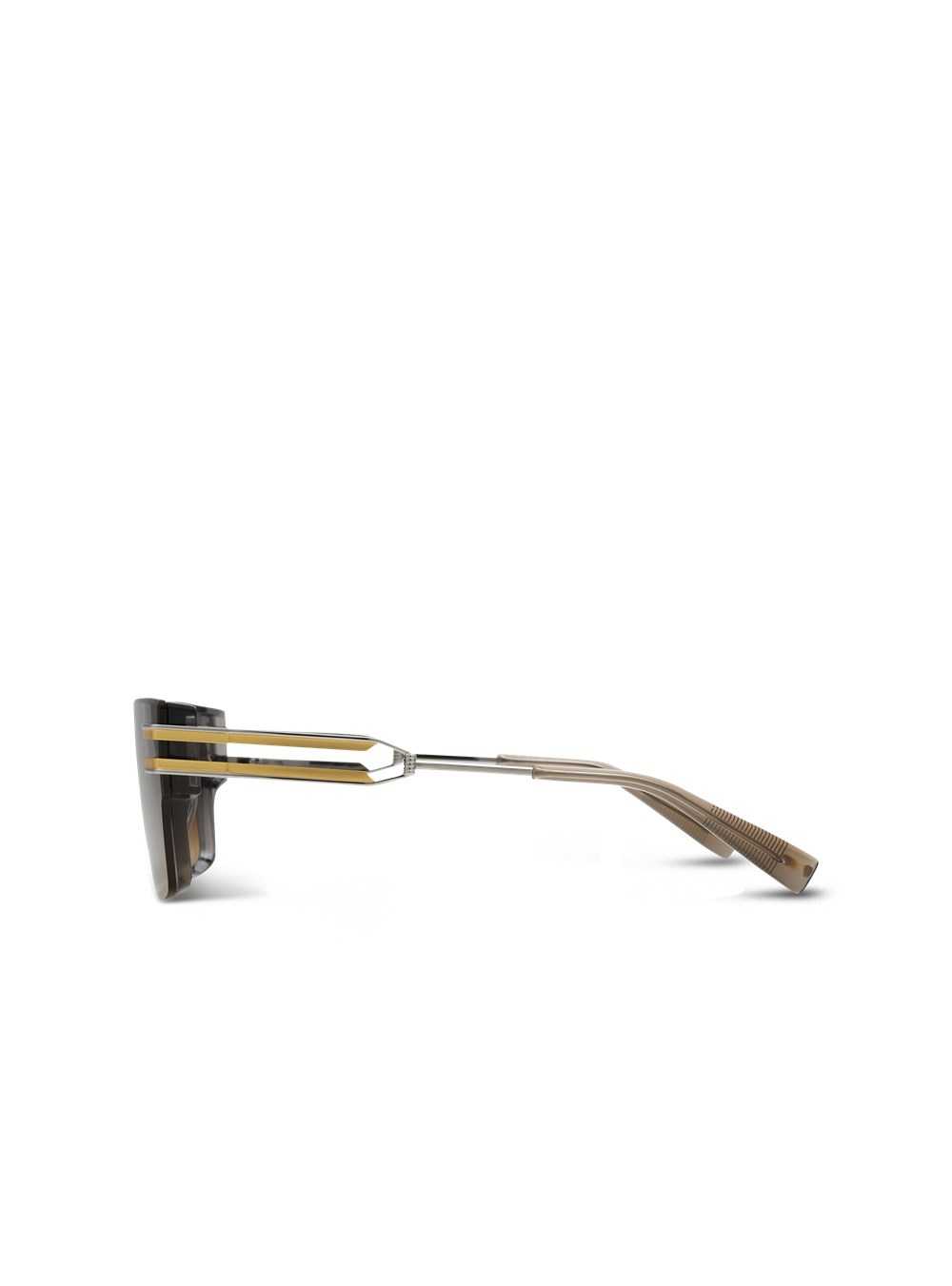 Balmain Nylon Plastic Soldat Sunglasses Brown | QZDXOWM-14