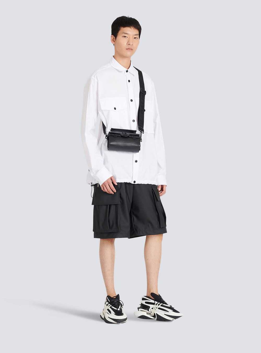 Balmain Nylon Shirt With Balmain Monogram White | VWNKMYO-72