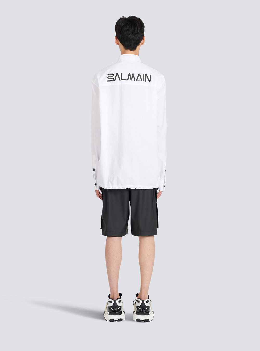 Balmain Nylon Shirt With Balmain Monogram White | VWNKMYO-72